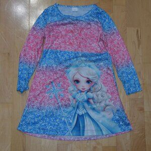 Ice Princess Girls' Sz 6 Long Sleeve Nightgown Sleep Pajamas Casual Dress